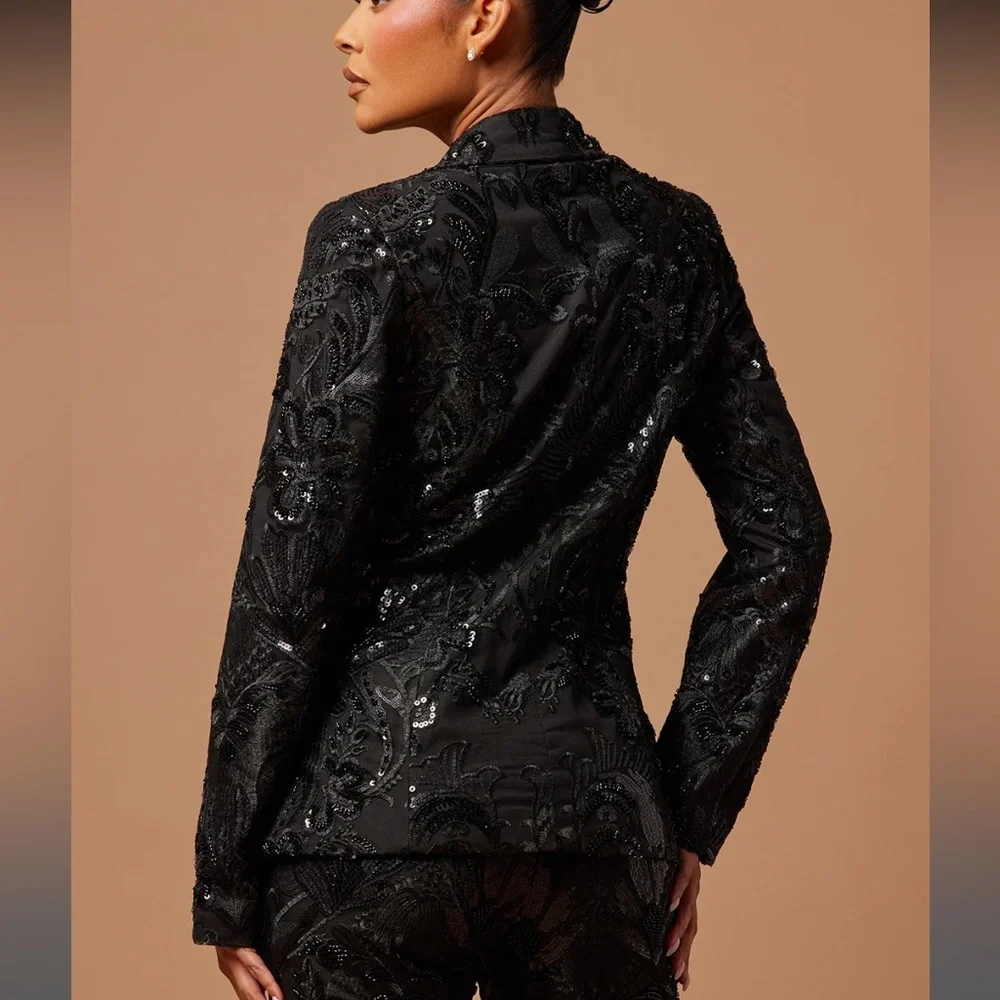 #280 black Sequin blazer - Picture 3 of 3